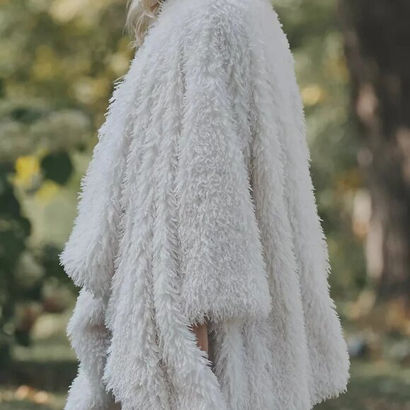 DAILY PRACTICE BY ANTHROPOLOGIE FAUX FUR WRAP COAT - Picture 2 of 6